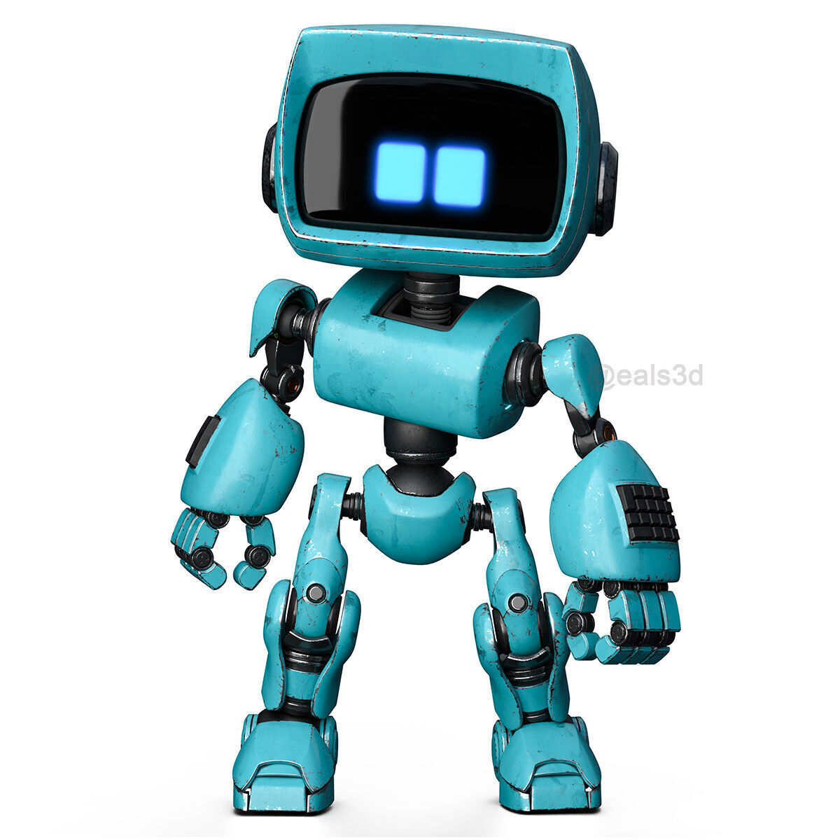 Cute Robot H-44 3D model_5
