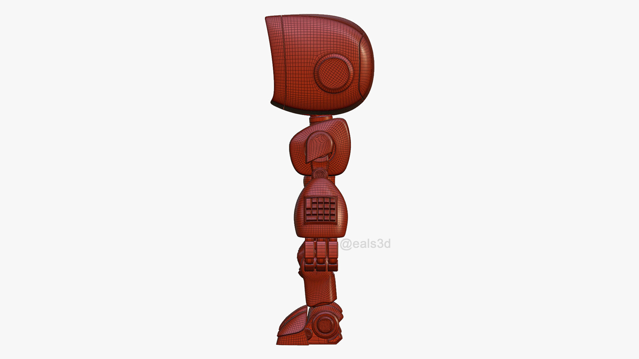 Cute Robot H-44 3D model_23