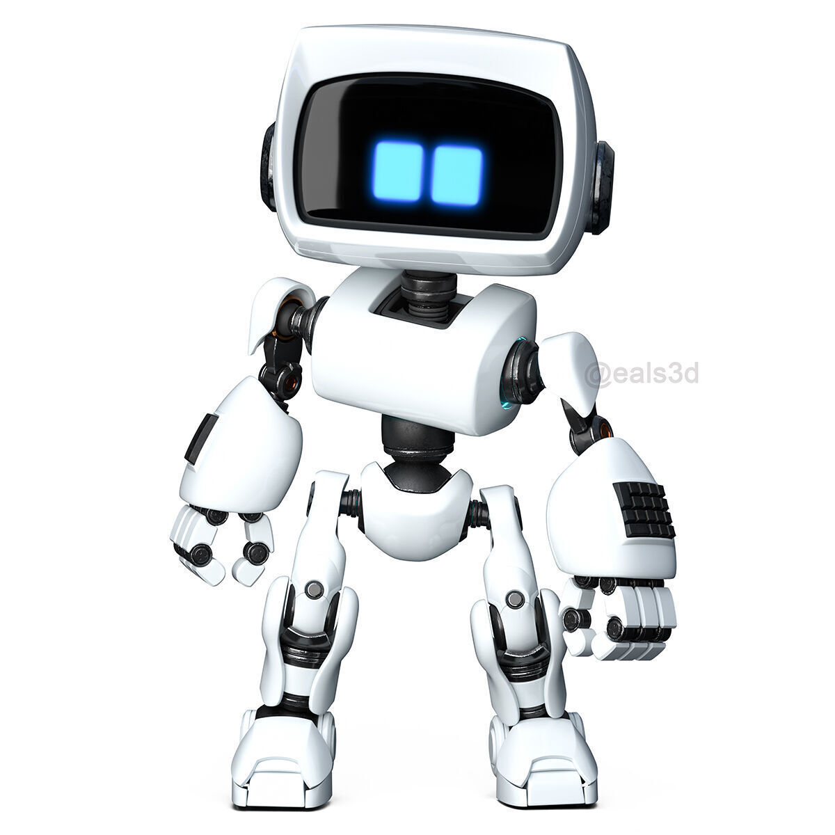 Cute Robot H-44 3D model_7