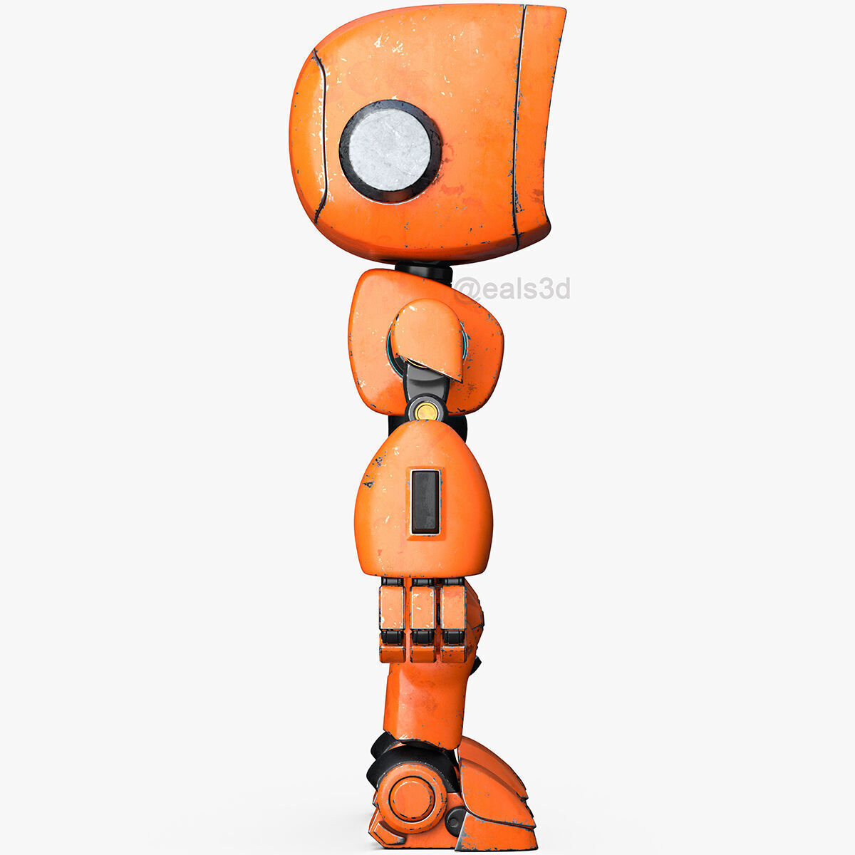 Cute Robot H-44 3D model_17