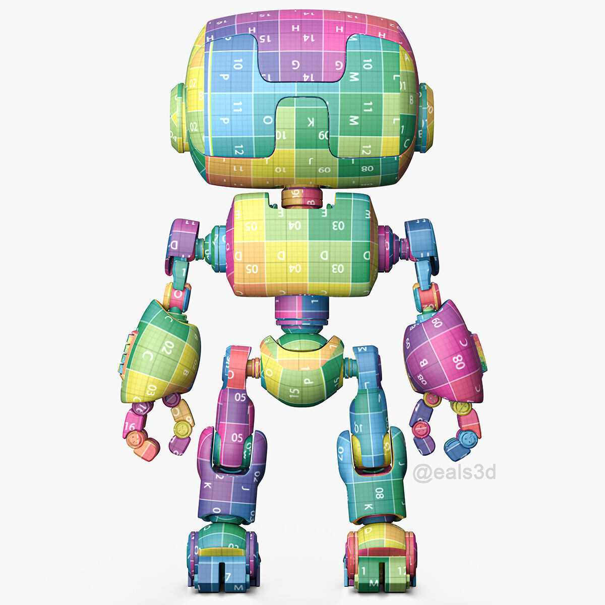 Cute Robot H-44 3D model_20