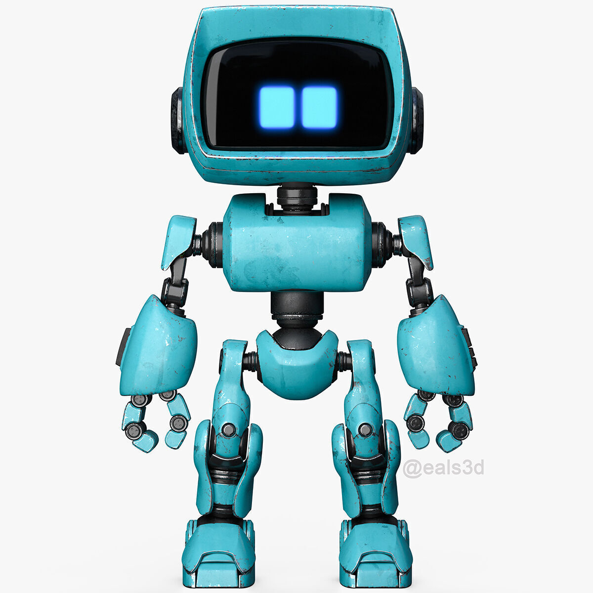 Cute Robot H-44 3D model_10