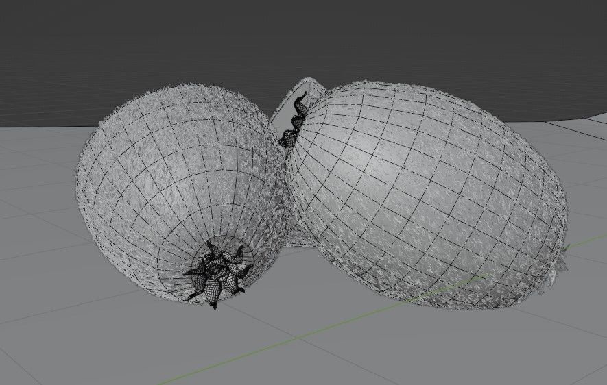 Realistic  Kiwi green low-poly  3D model Low-poly 3D model_14