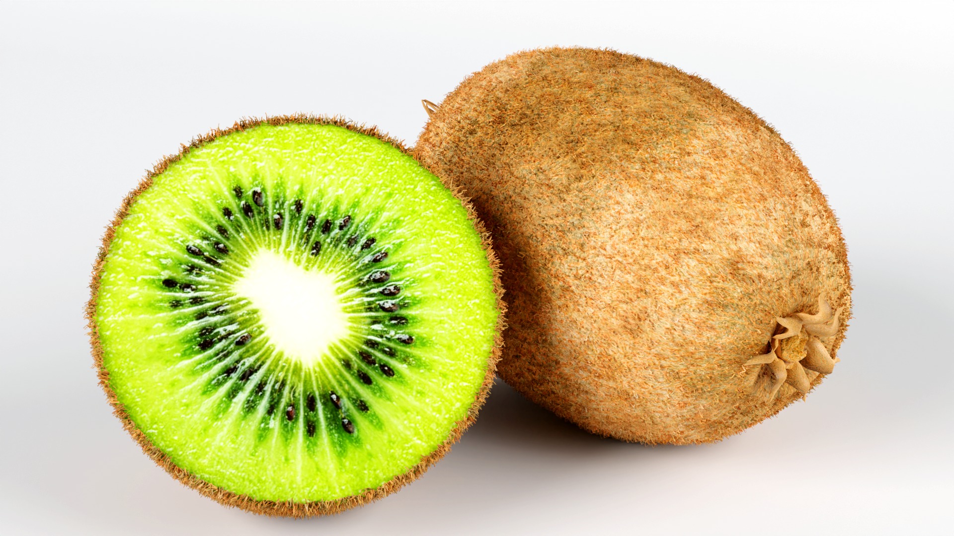Realistic  Kiwi green low-poly  3D model Low-poly 3D model_8