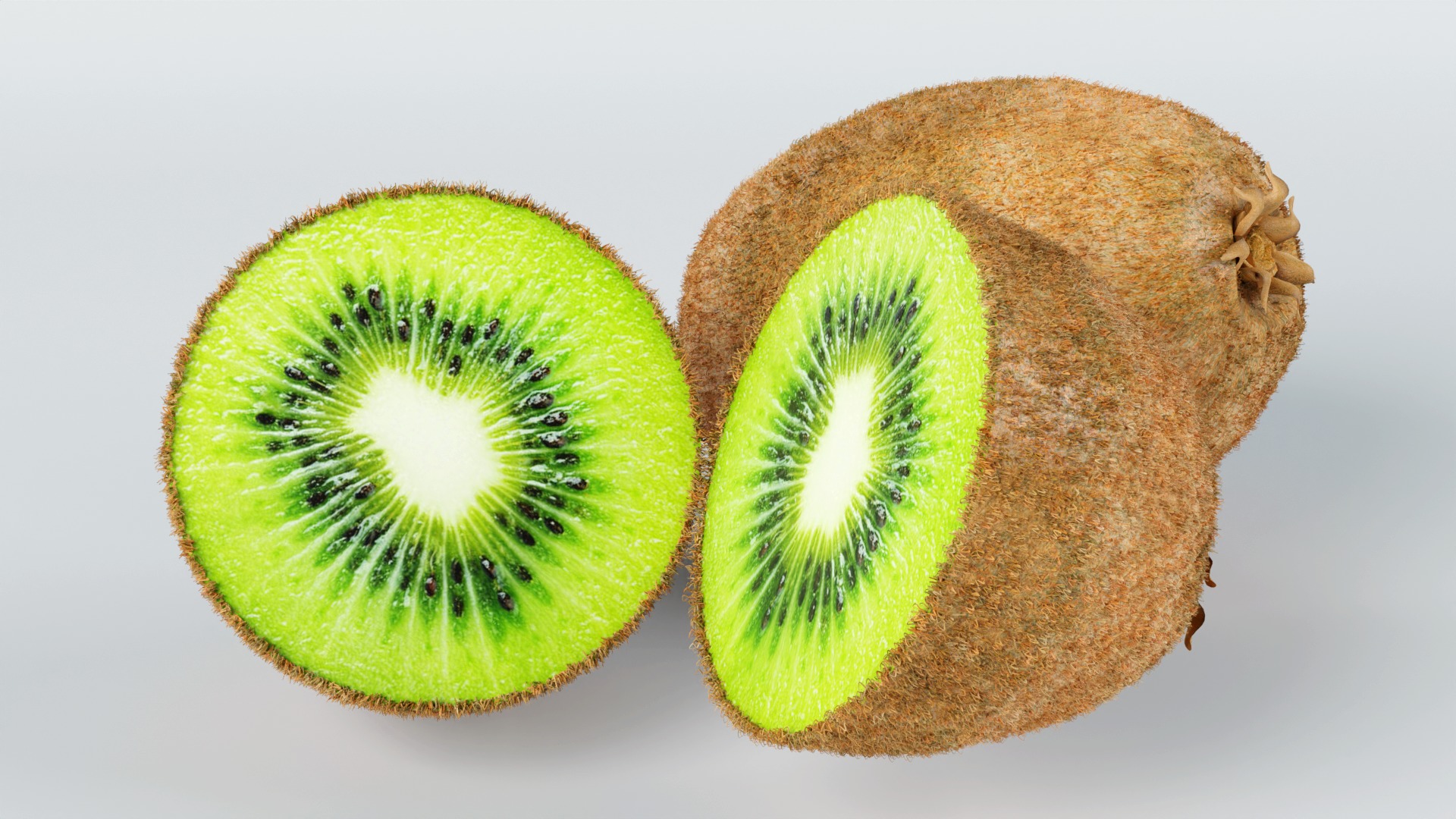Realistic  Kiwi green low-poly  3D model Low-poly 3D model_3