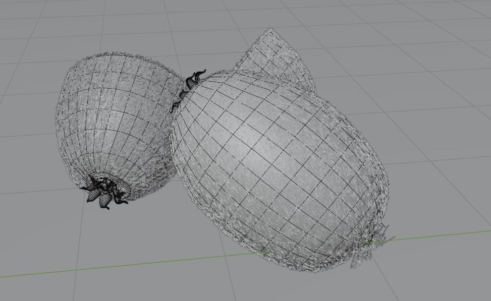 Realistic  Kiwi green low-poly  3D model Low-poly 3D model_13