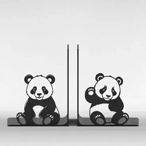 Panda Bookends 3D print model