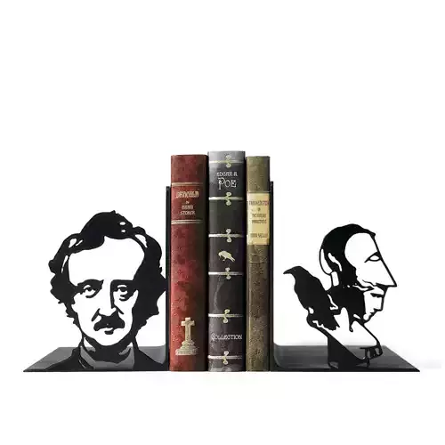 Edgar Allan Poe Bookends 3D print model
