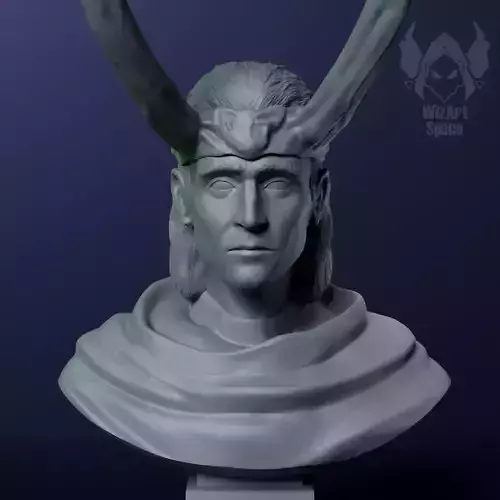 The bust of Loki the god of time 3D print model