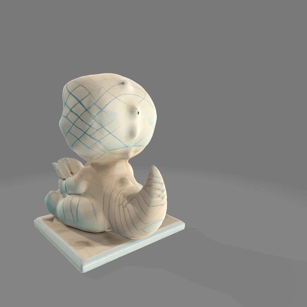 Bookworm T-Rex Statue 3D print model_2
