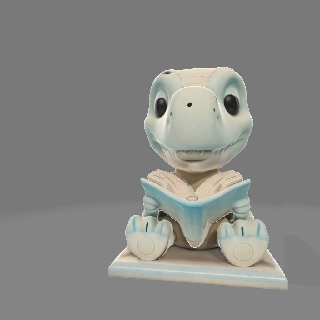 Bookworm T-Rex Statue 3D print model_1