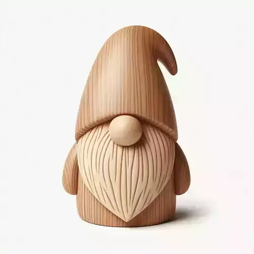 Wooden Style Christmas Gnome