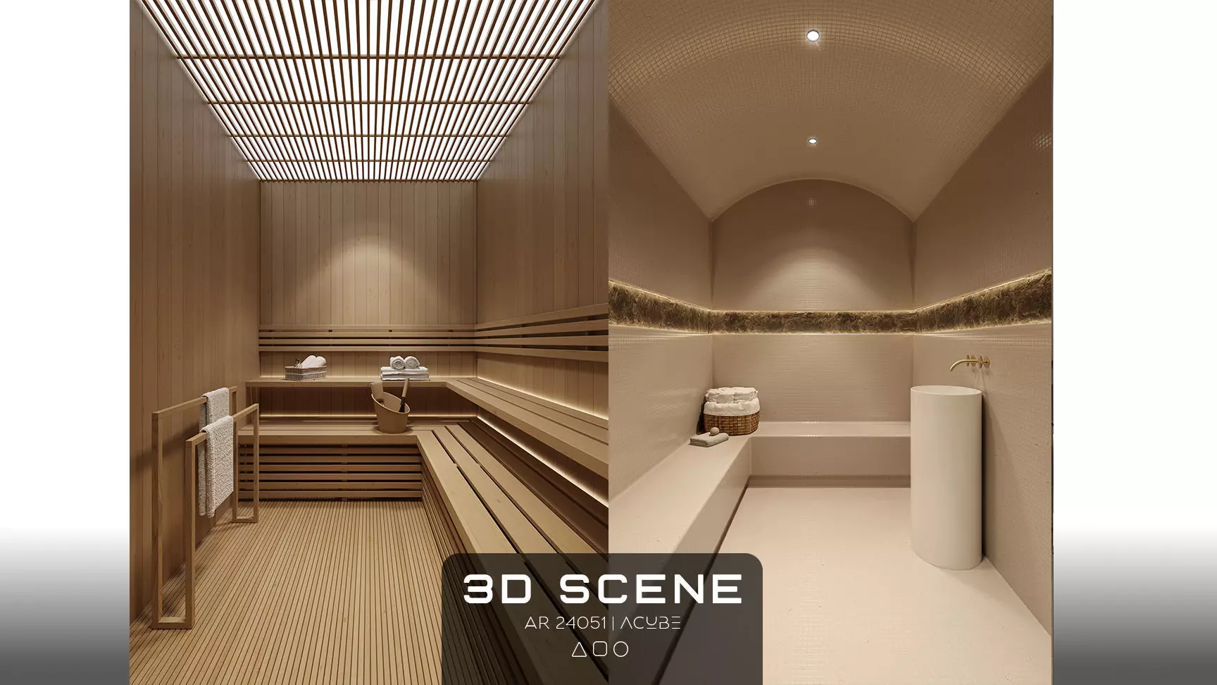 AR-24051 Acube - Sauna-Steam 3D Scene 3D model_0