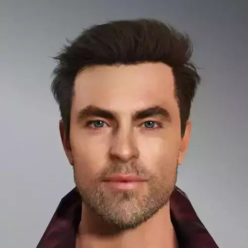 Chris Pine Character Low-poly 3D model