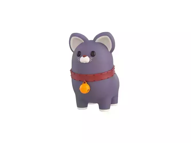Gray Cat Character