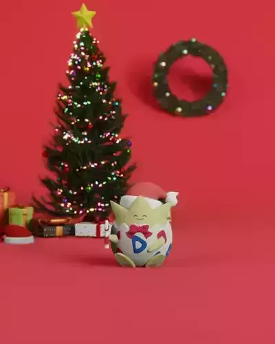 Togepi Christmas 3D print model