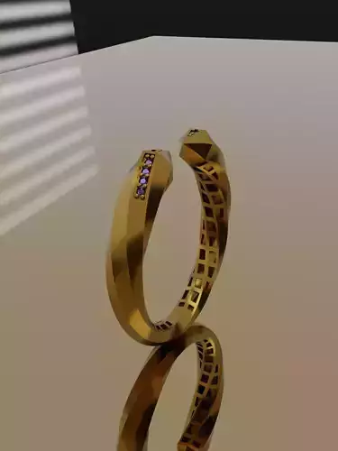 Elegant twisted Jali Ring made using Direct Casting technique