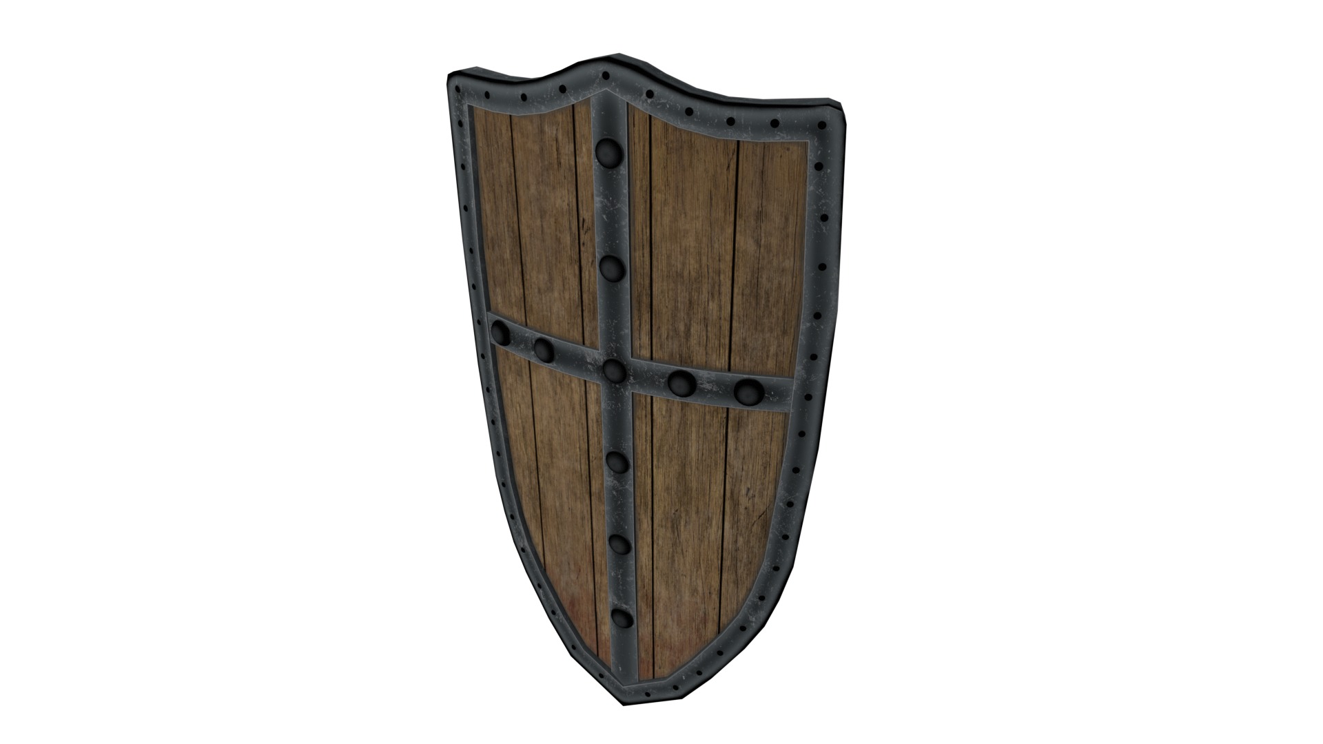 Medieval Shield Low-poly 3D model_7