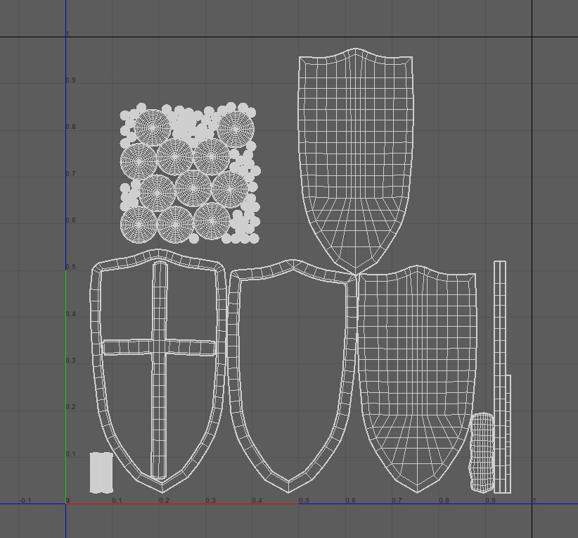 Medieval Shield Low-poly 3D model_9