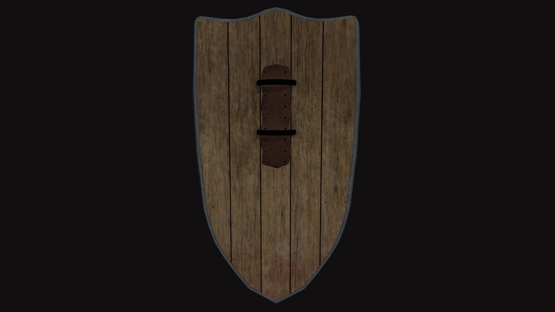 Medieval Shield Low-poly 3D model_2