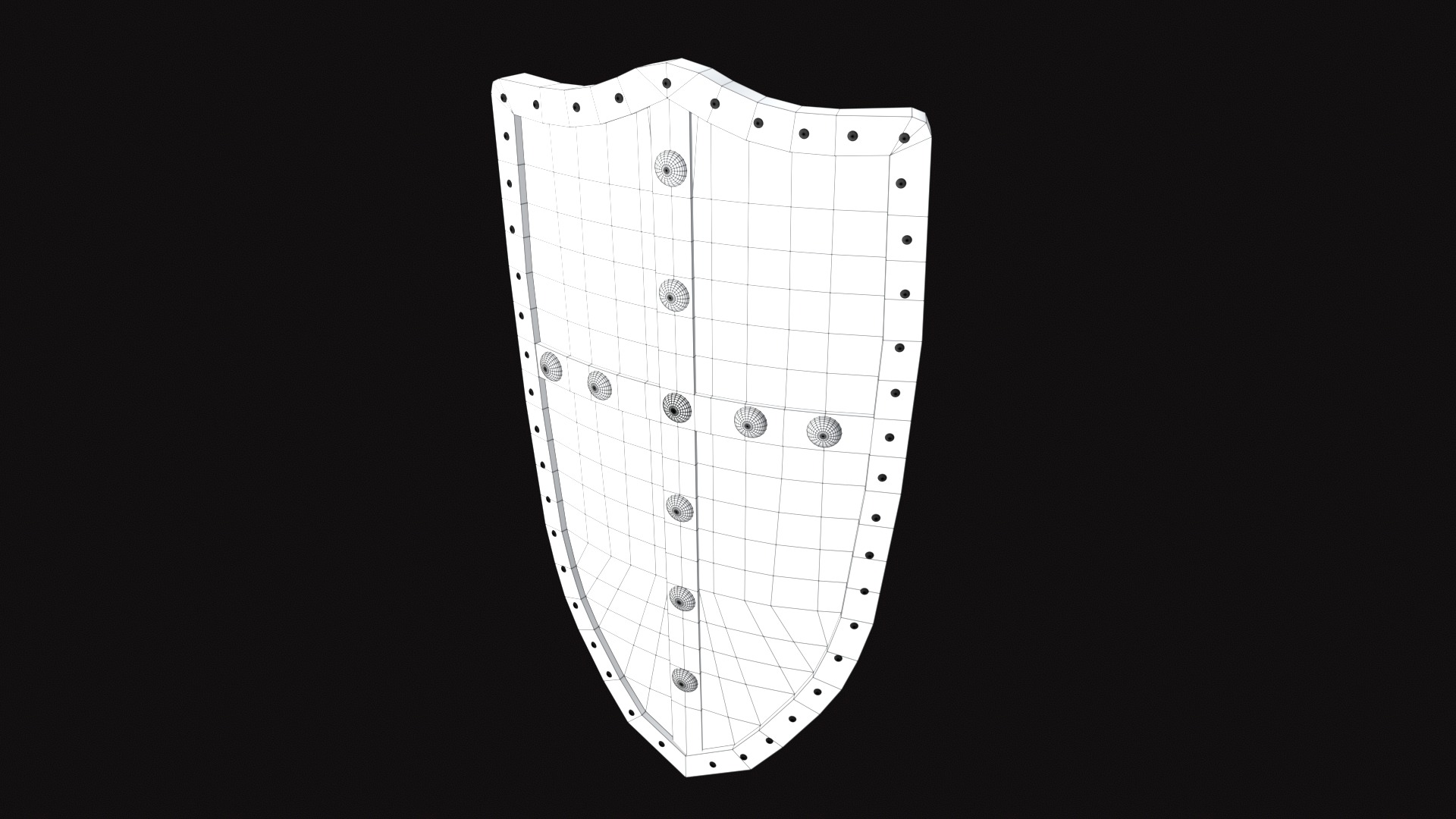 Medieval Shield Low-poly 3D model_8