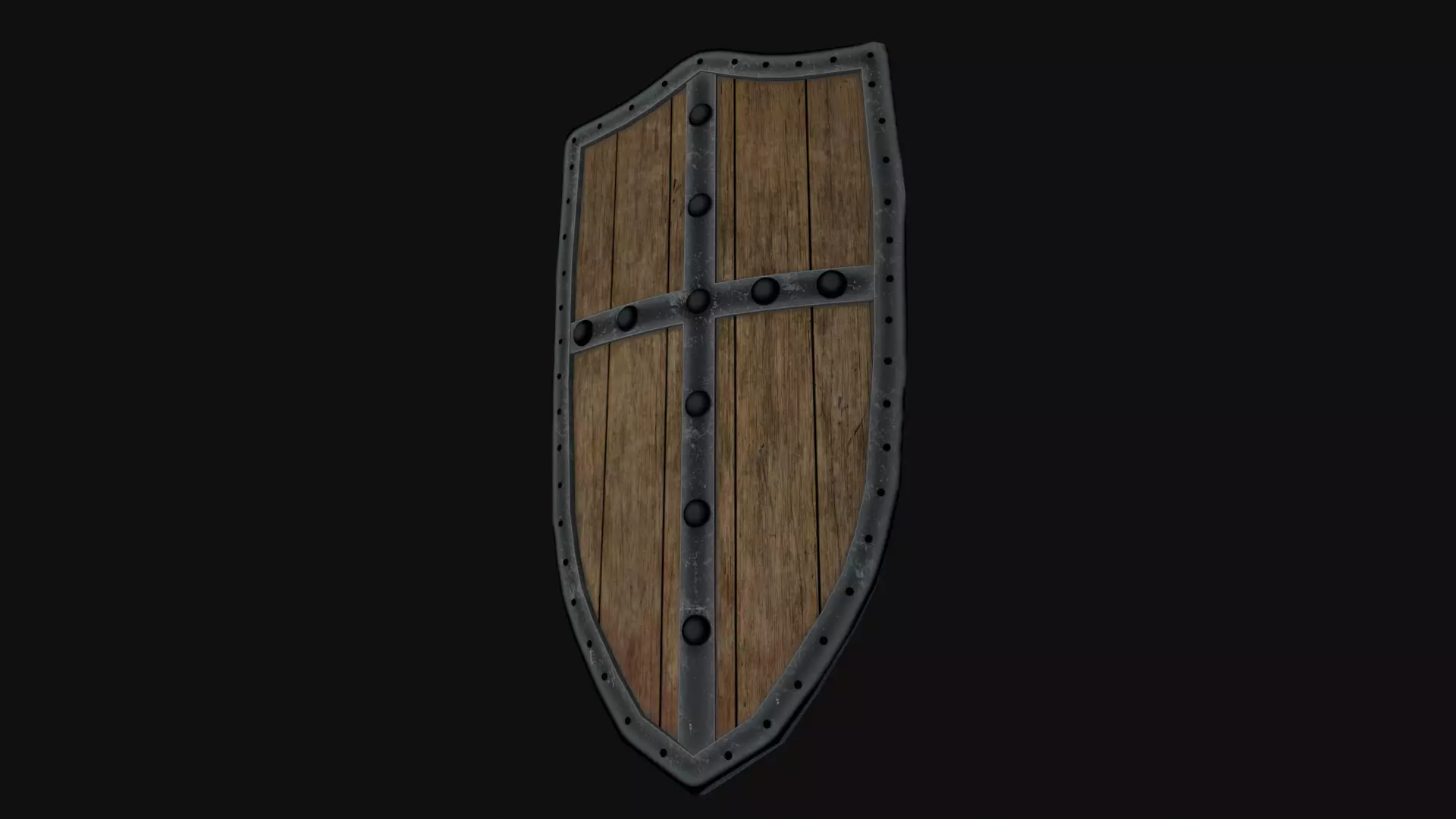 Medieval Shield Low-poly 3D model_0
