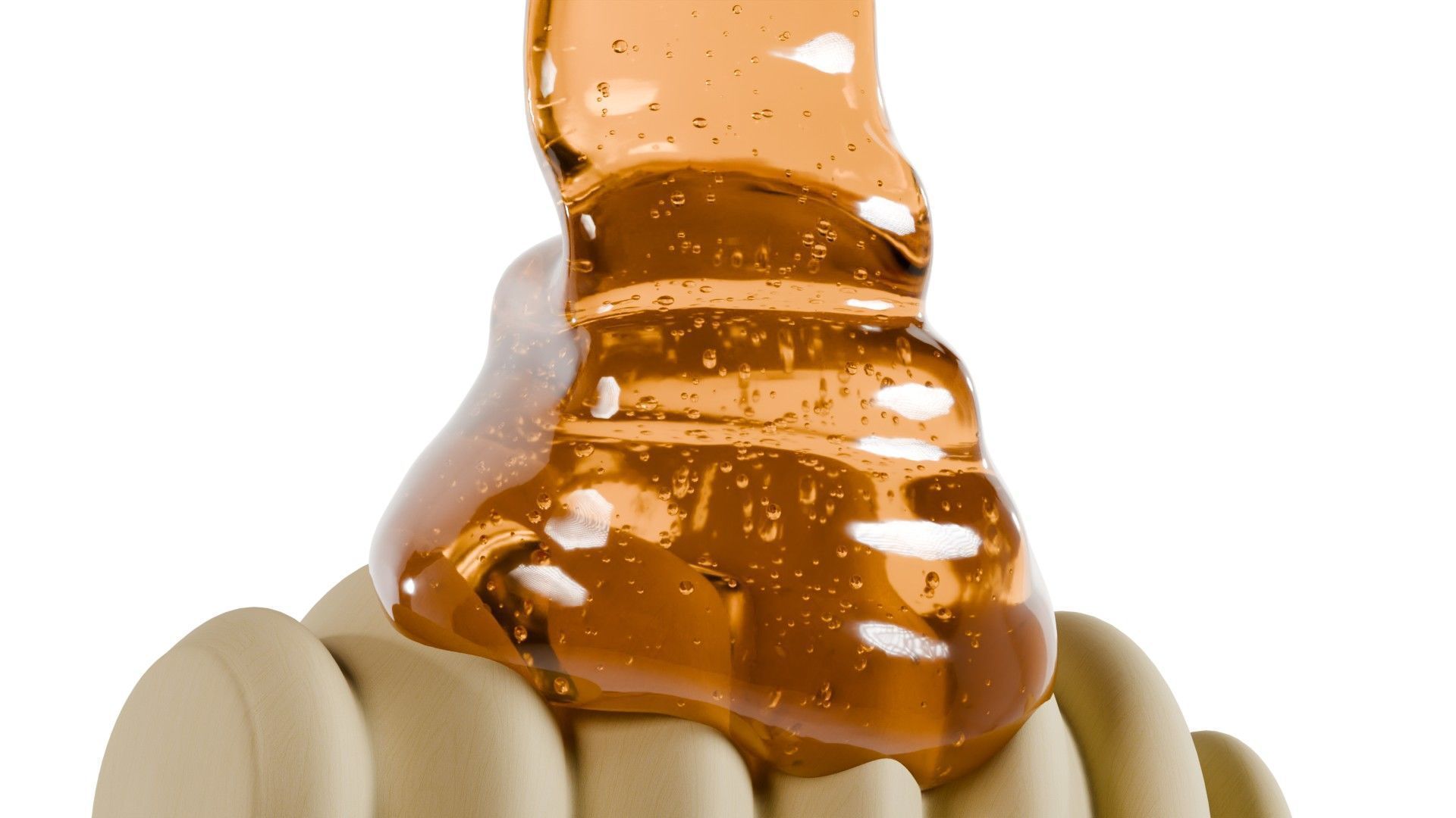 Honey Viscous Animation and Simulation on Honey Dipper 3D model_3