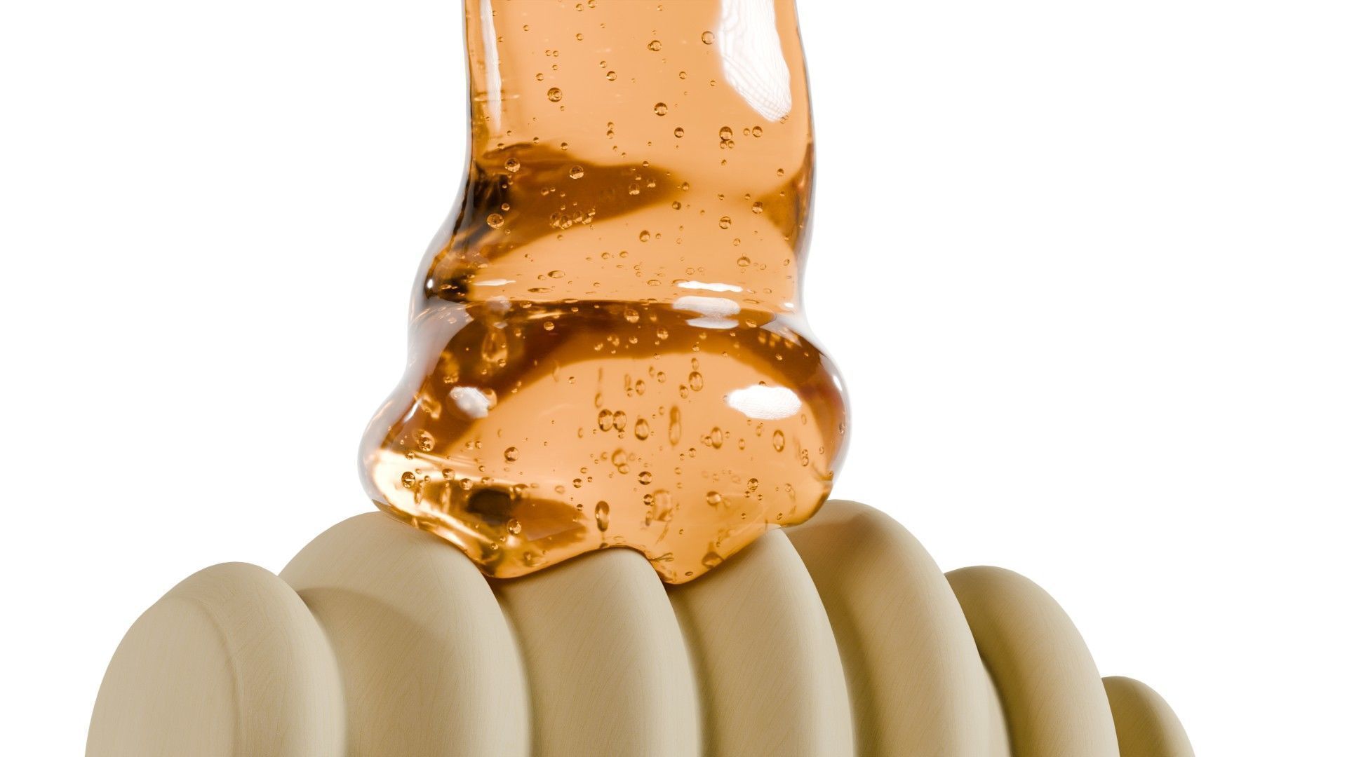 Honey Viscous Animation and Simulation on Honey Dipper 3D model_4