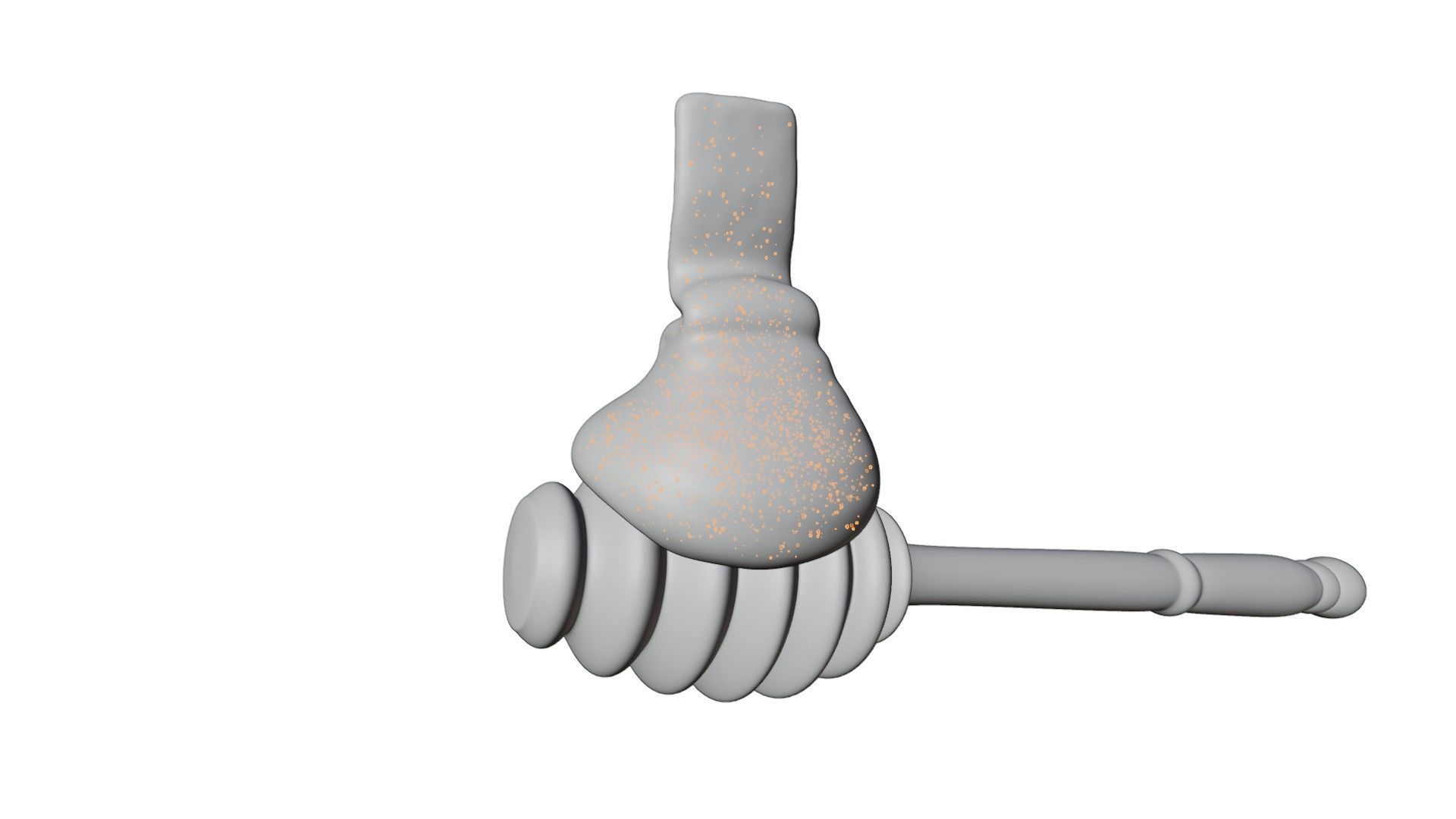 Honey Viscous Animation and Simulation on Honey Dipper 3D model_8