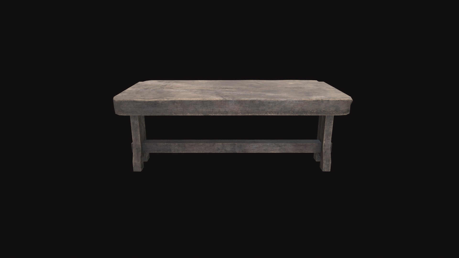 Medieval Table V03 Low-poly 3D model_4