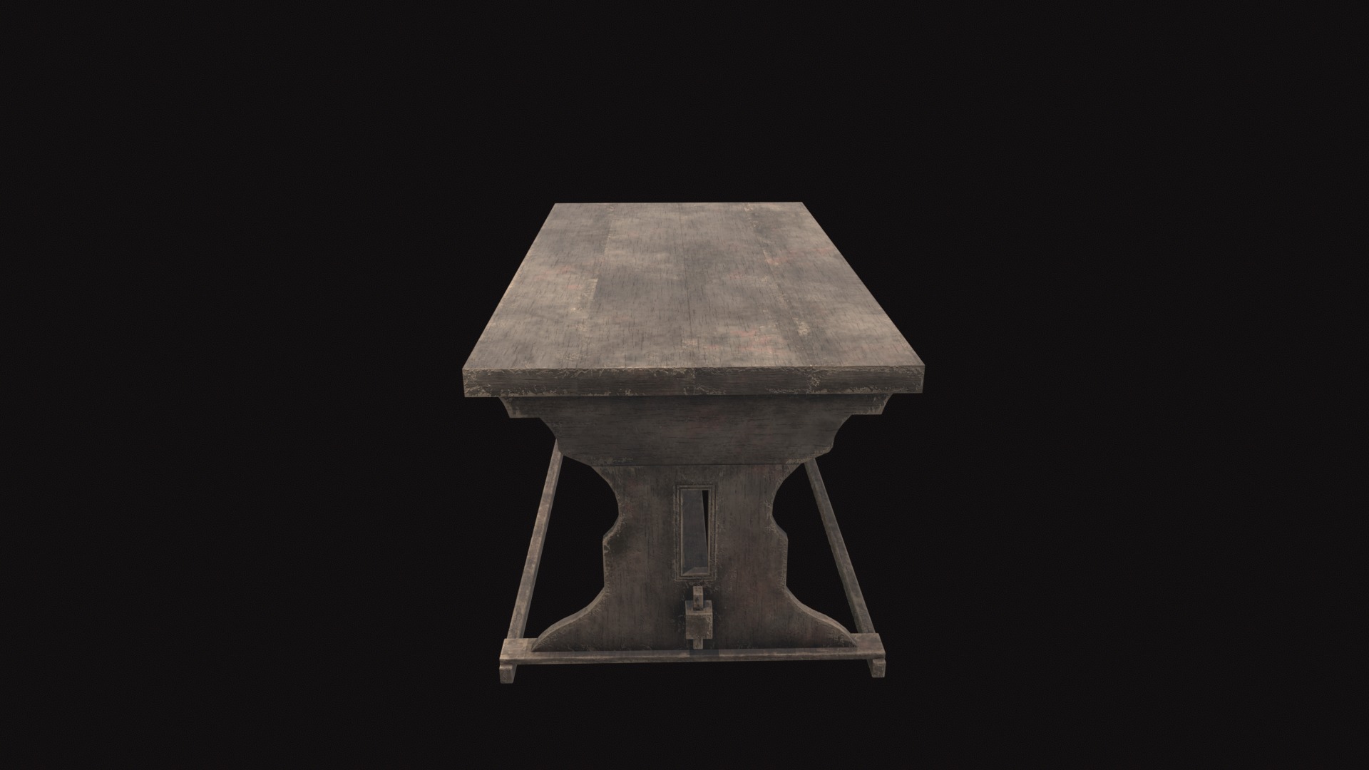 Medieval Table V04 Low-poly 3D model_3