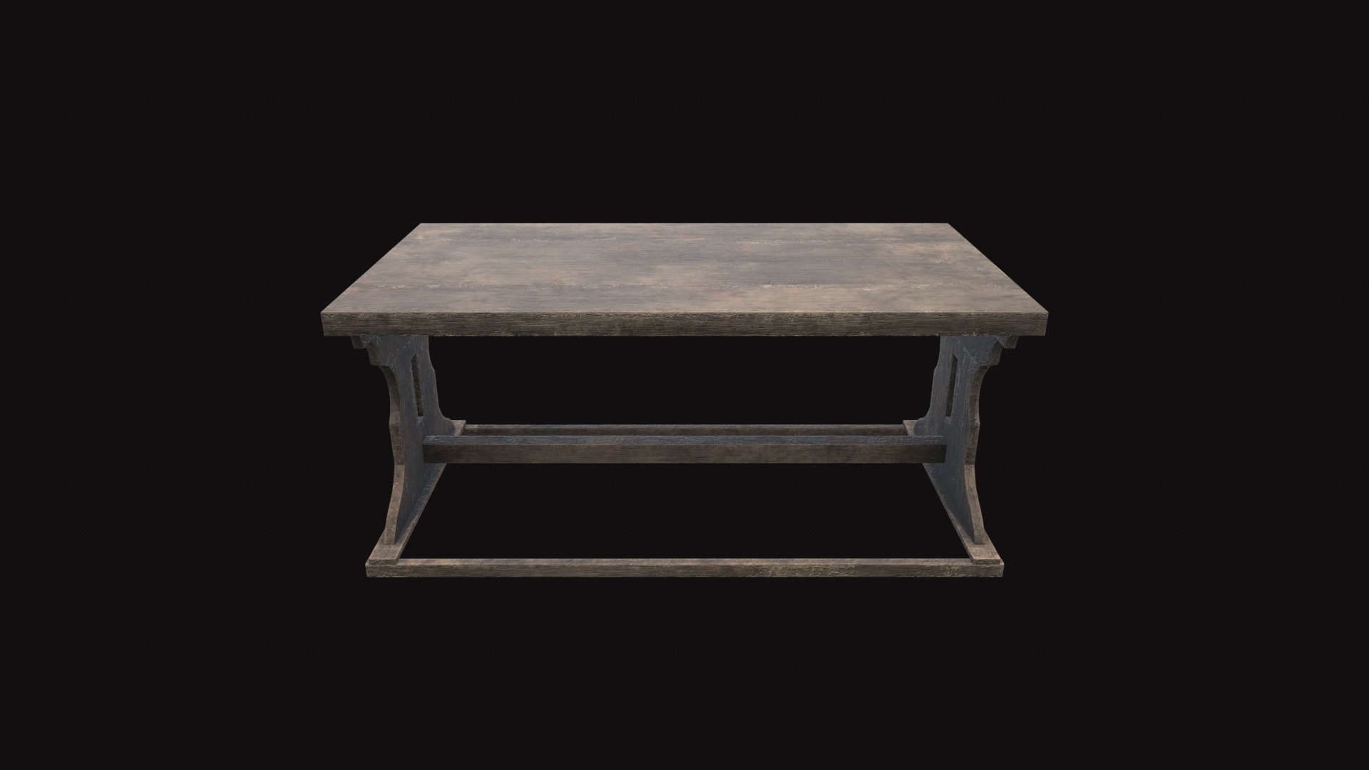 Medieval Table V04 Low-poly 3D model_4