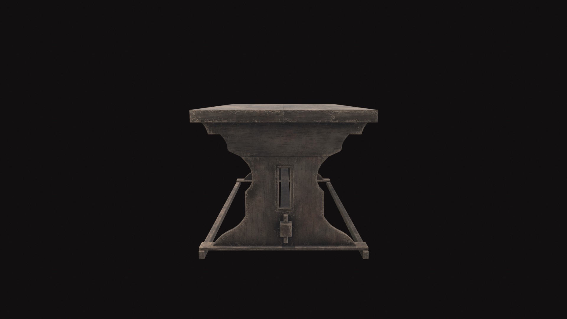 Medieval Table V04 Low-poly 3D model_7