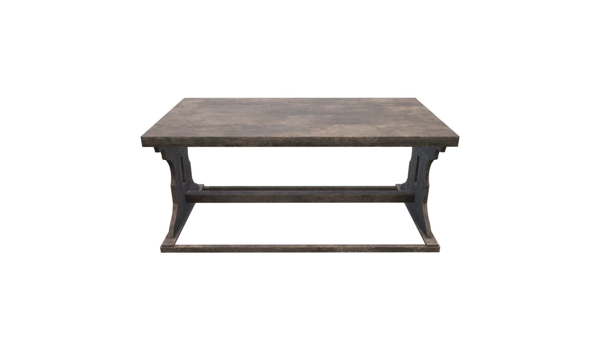 Medieval Table V04 Low-poly 3D model_9