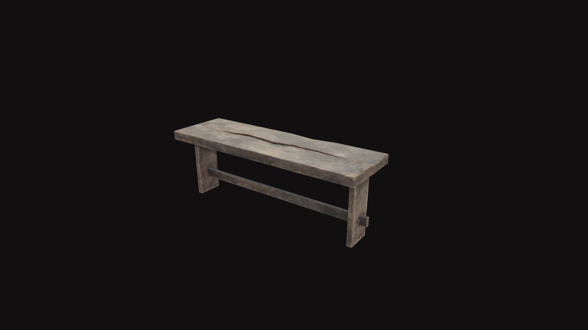 Medieval Sitting Tool V05 Low-poly 3D model_8