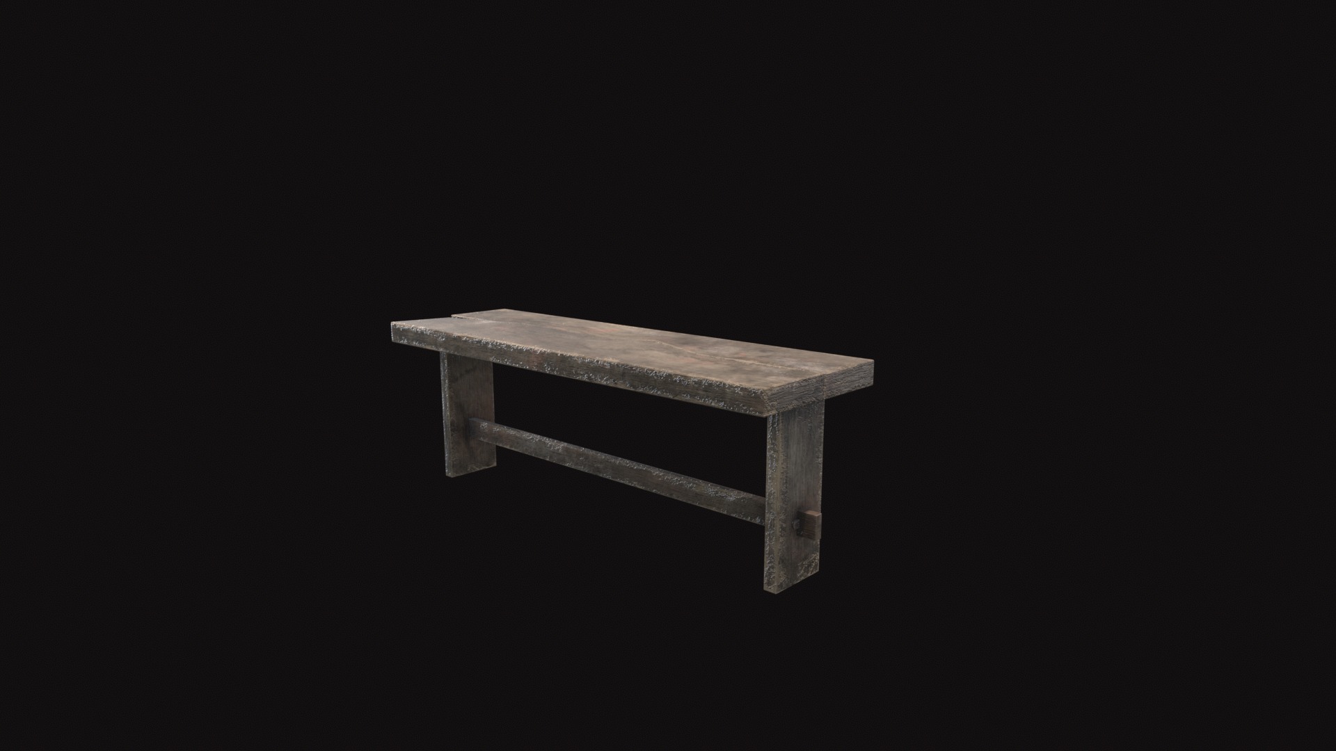 Medieval Sitting Tool V05 Low-poly 3D model_2