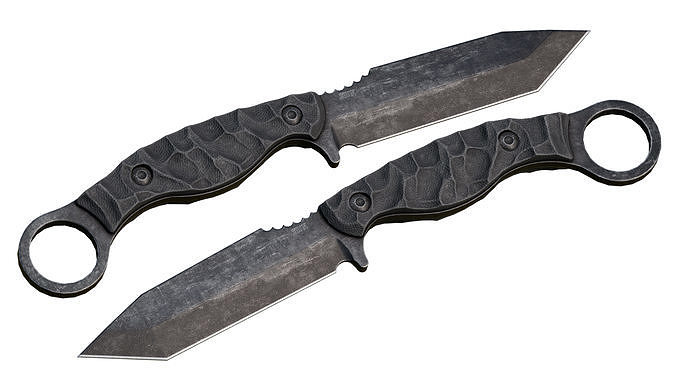 SWK GUARDIAN TACTICAL KNIFE Low-poly 3D model
