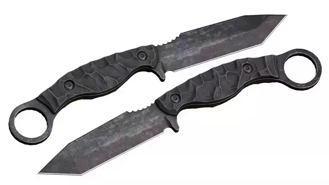 SWK GUARDIAN TACTICAL KNIFE Low-poly 3D model