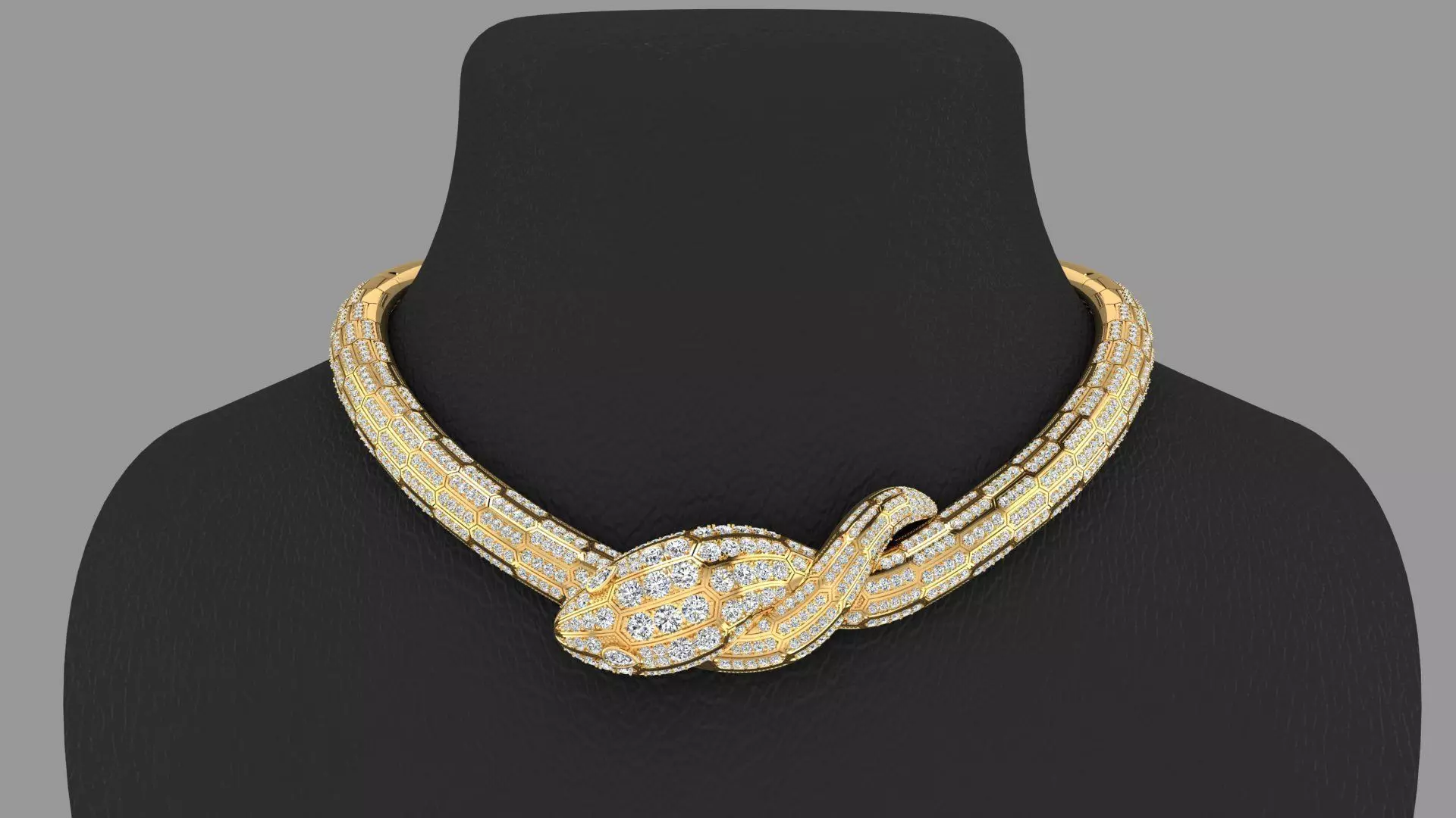 Bulgari Serpenti Choker Necklace 3D print model
