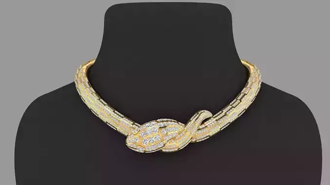 Bulgari Serpenti Choker Necklace 3D print model