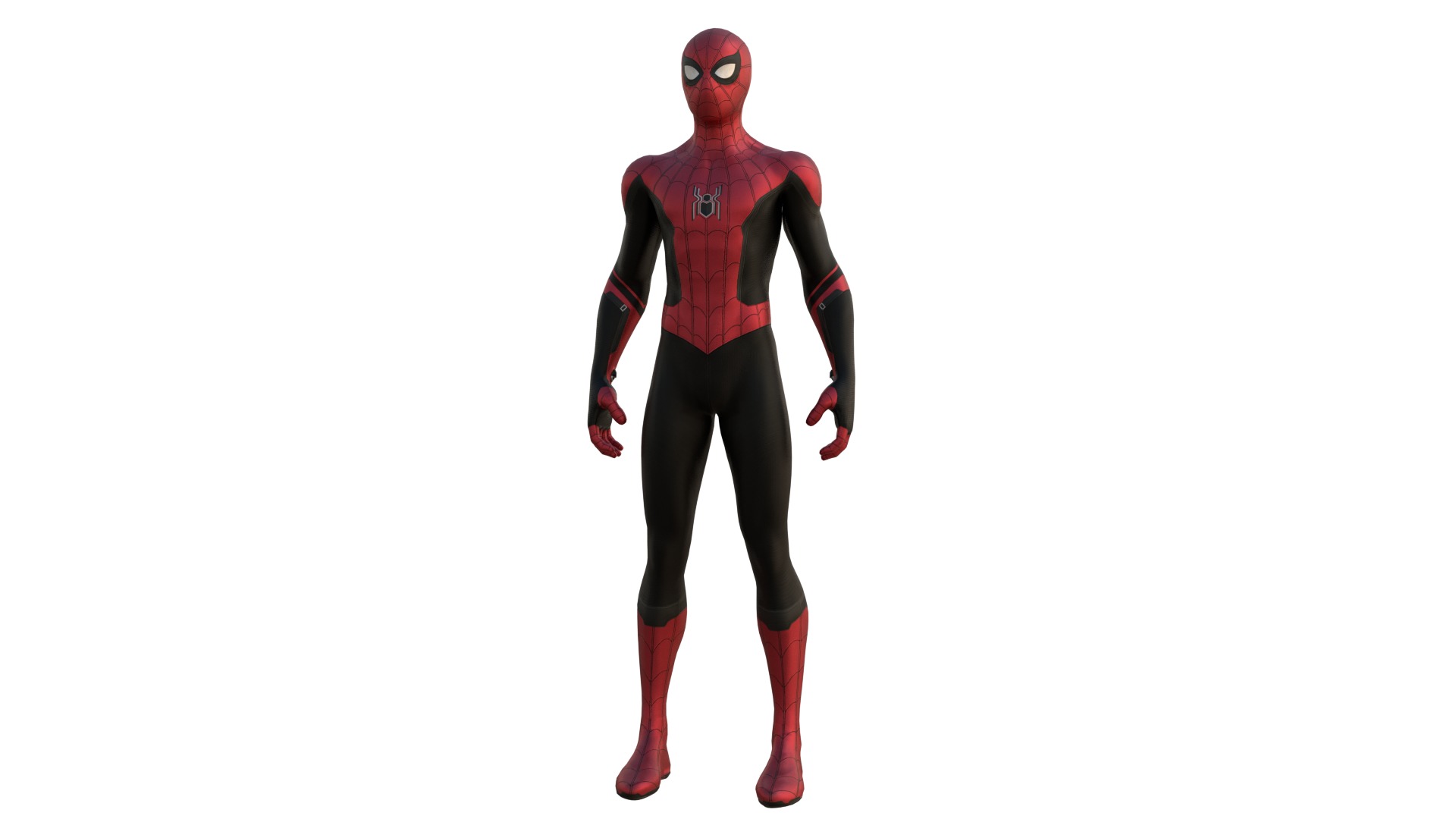 Spider-Man No Way Home Integrated Suit Rigged 3D Model Low-poly 3D model_9