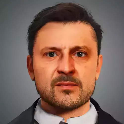 Volodymyr Zelenskyy Character Low-poly 3D model
