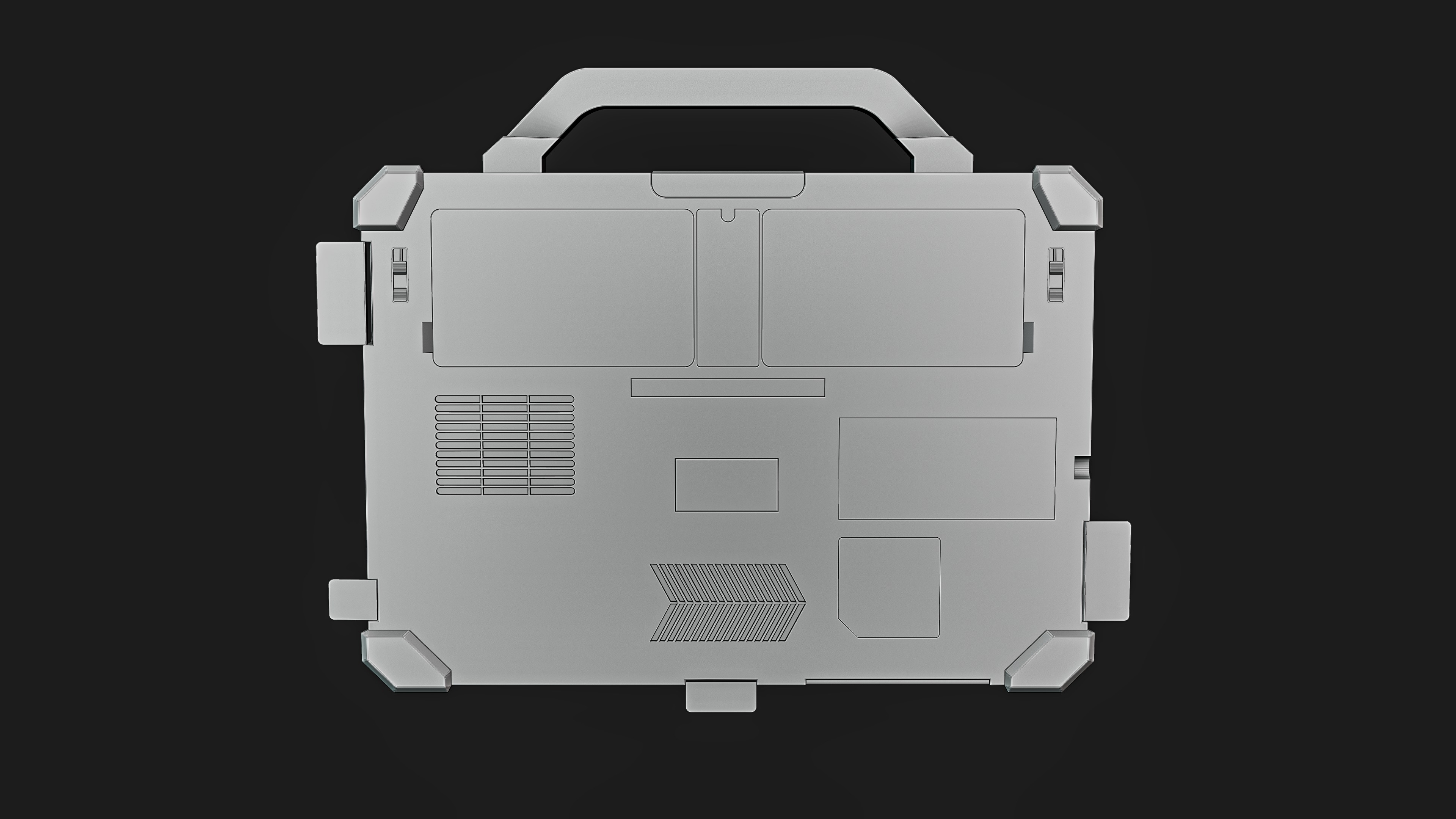 Laptop heavy-duty Low-poly 3D model_11