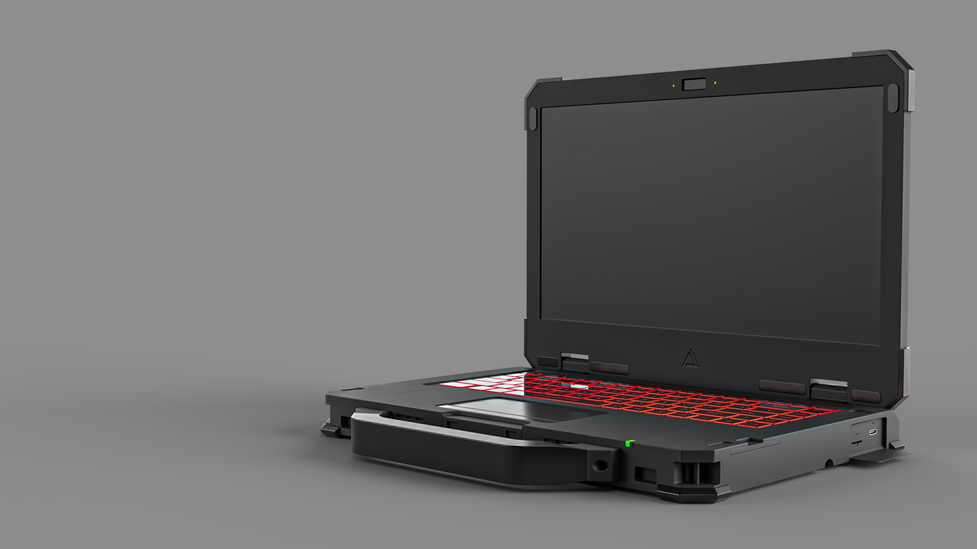Laptop heavy-duty Low-poly 3D model_1