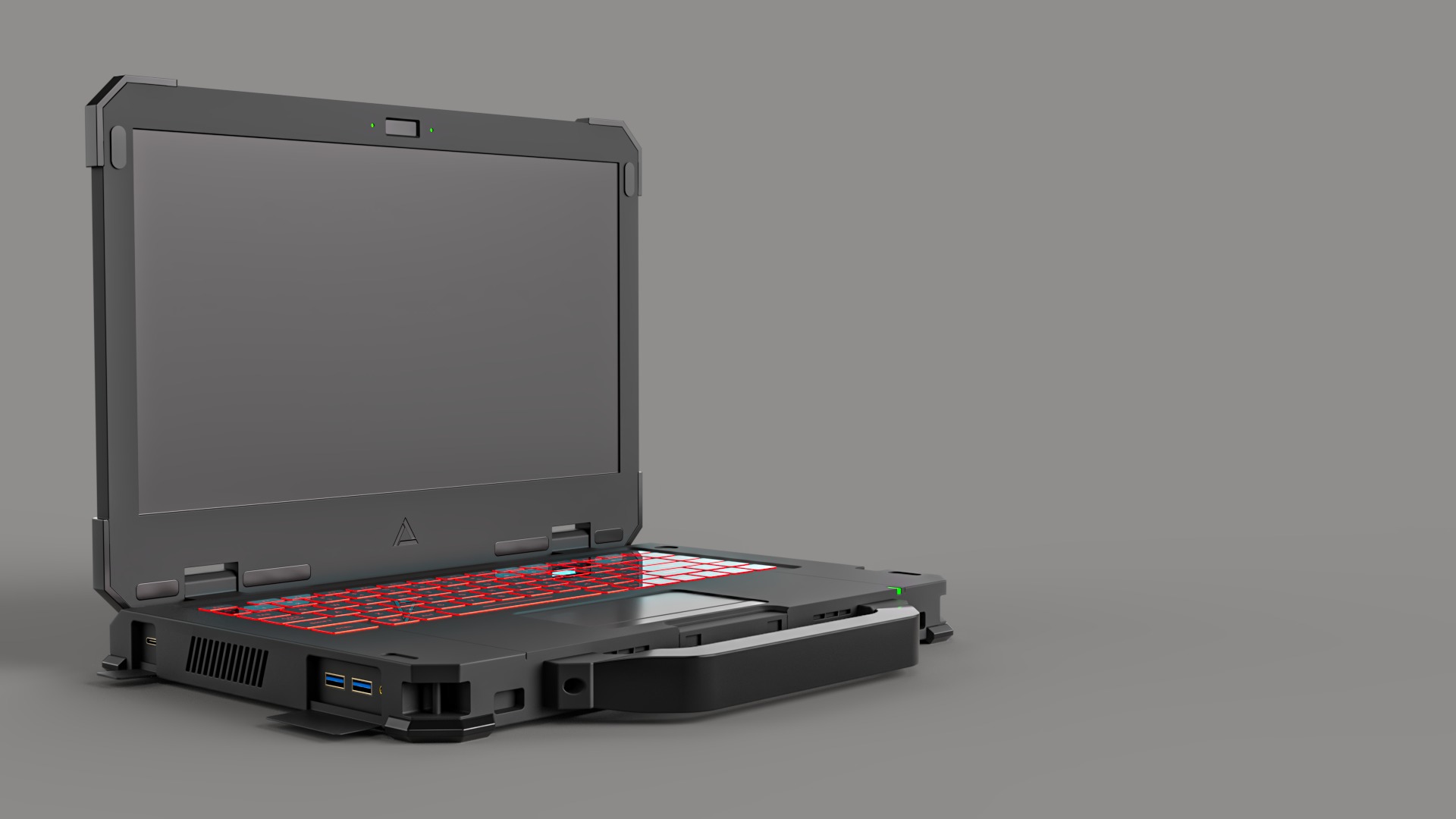 Laptop heavy-duty Low-poly 3D model_5