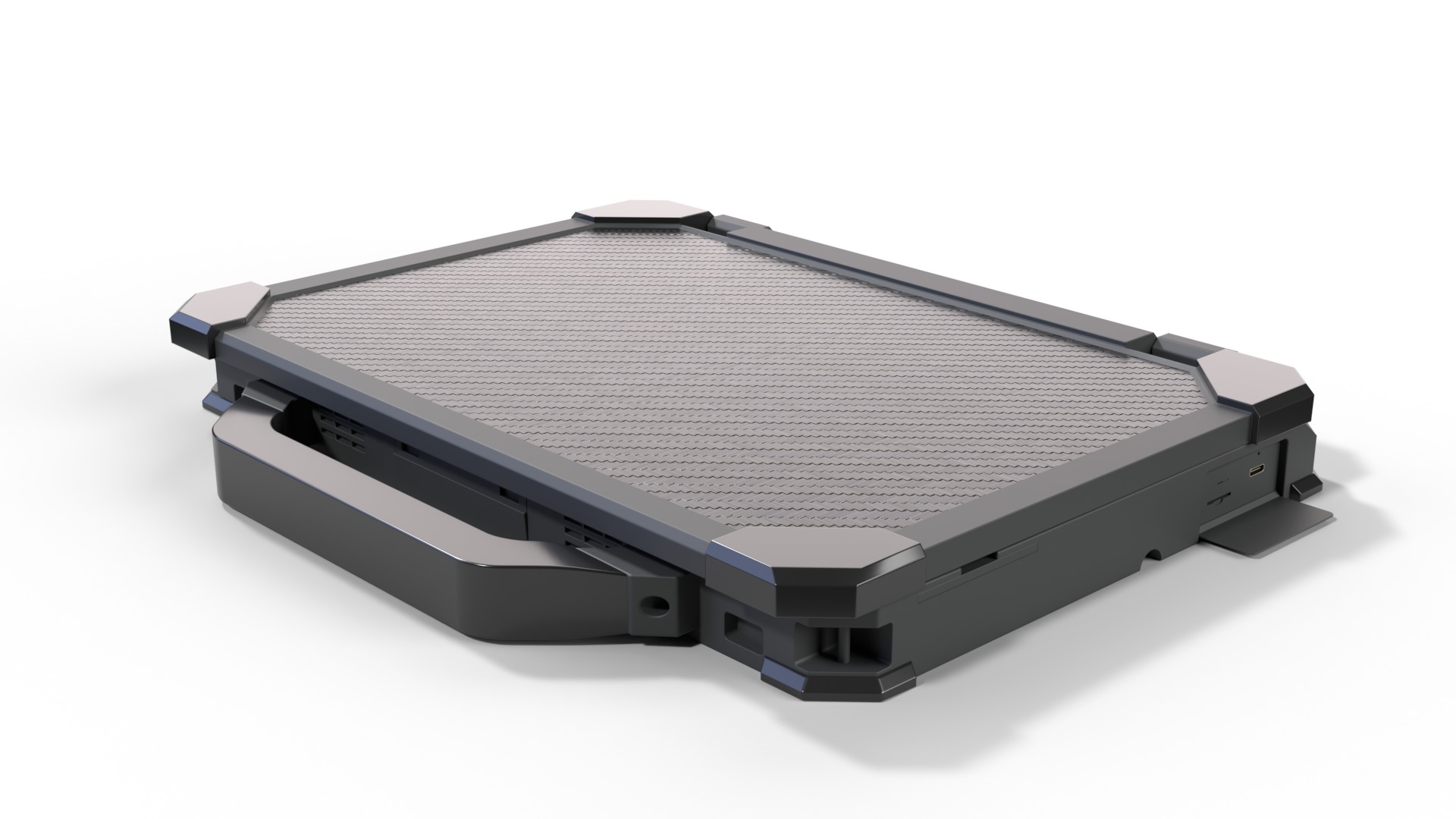 Laptop heavy-duty Low-poly 3D model_7