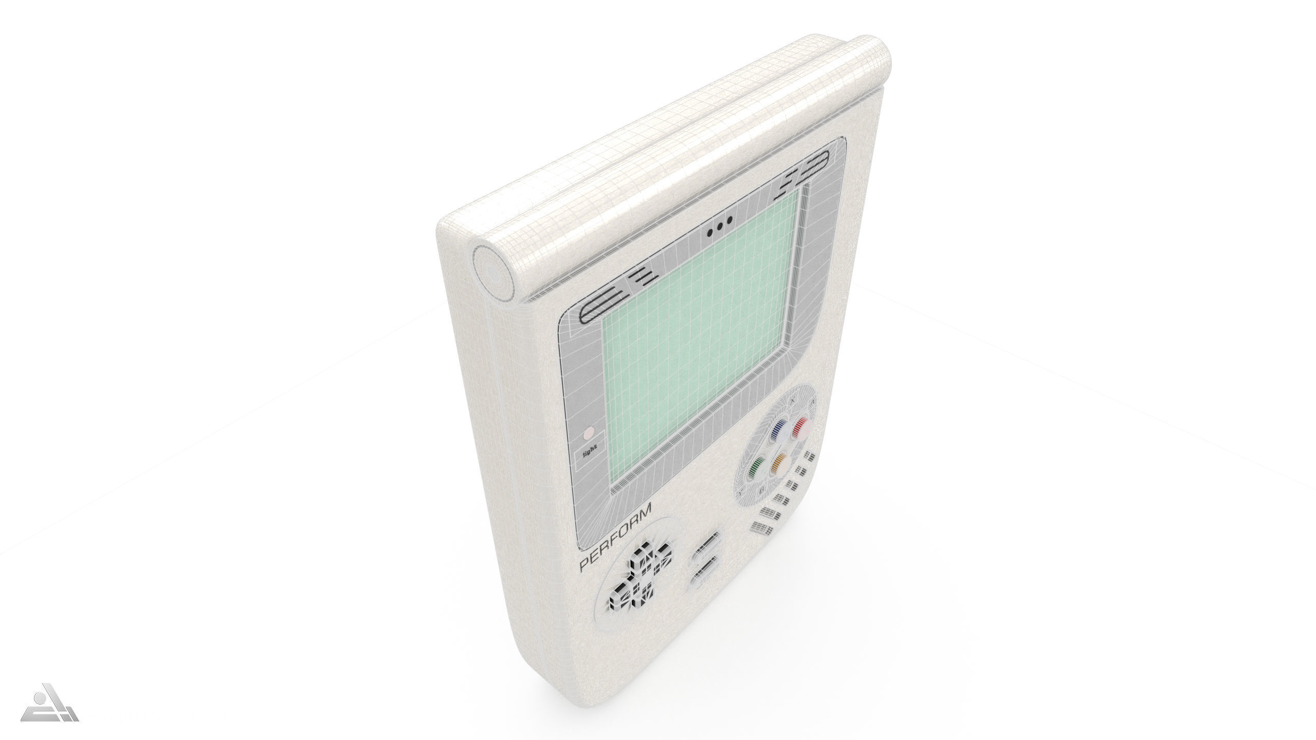 Portable gaming device 3D model_8
