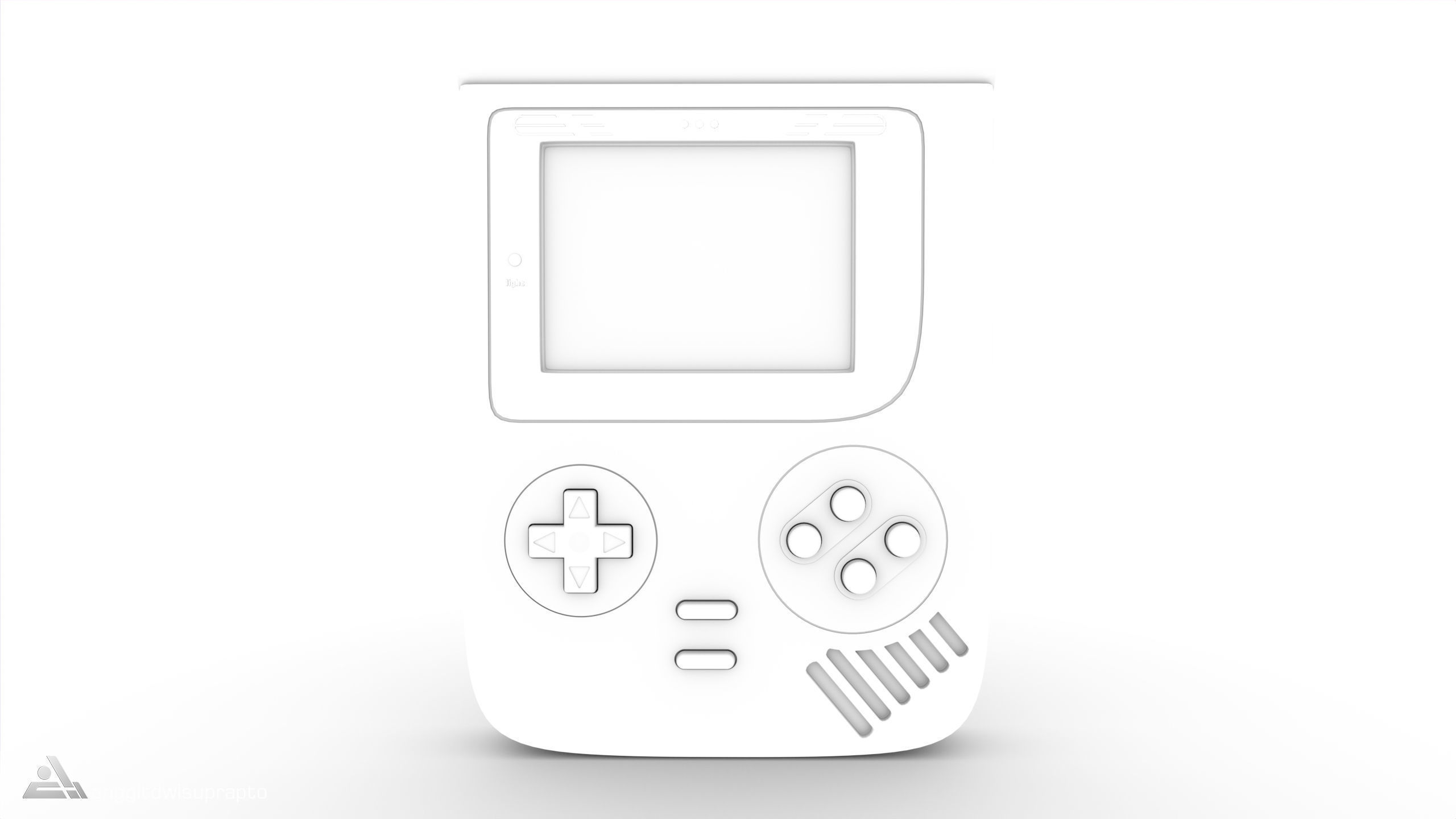 Portable gaming device 3D model_10