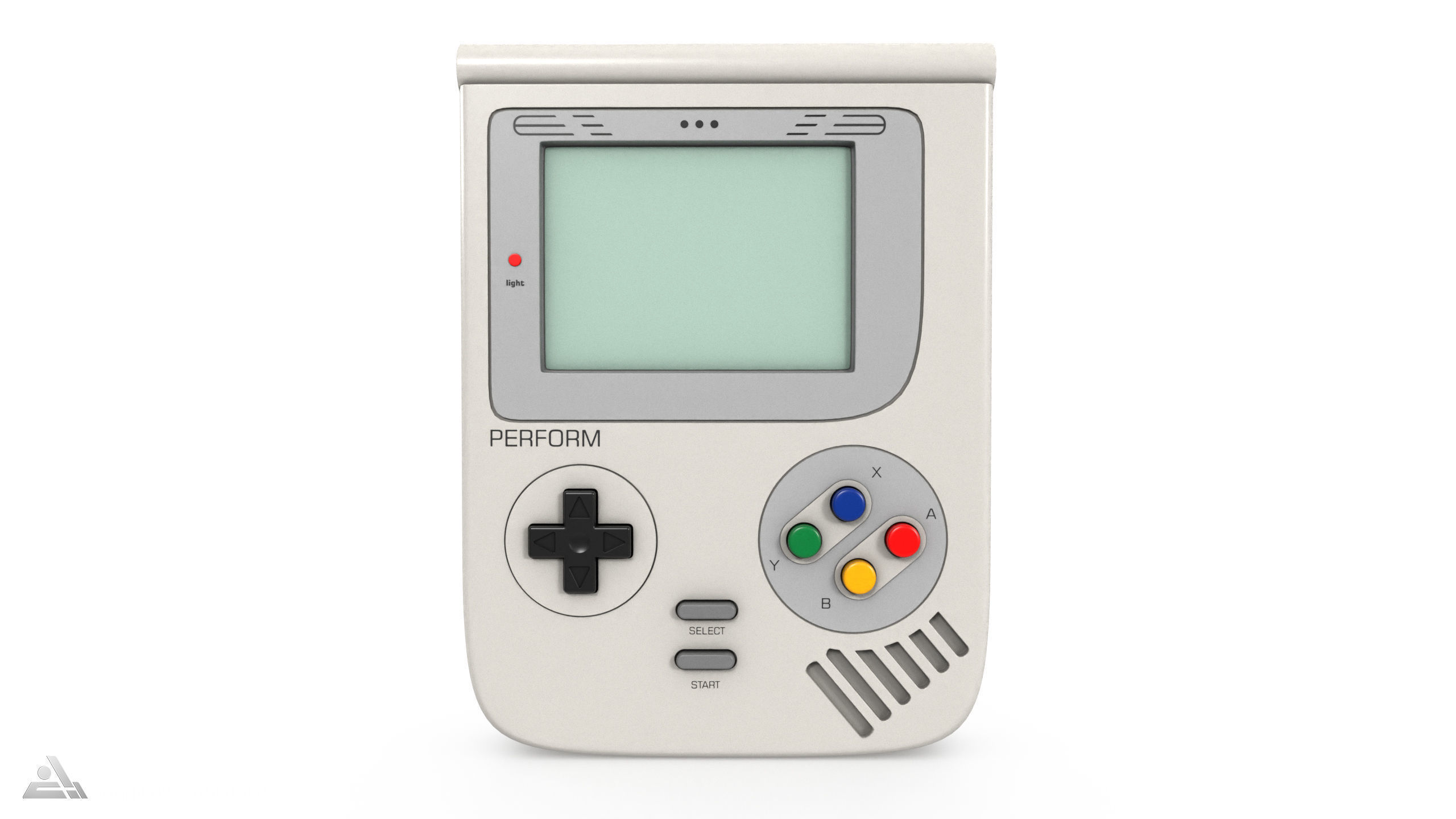 Portable gaming device 3D model_2