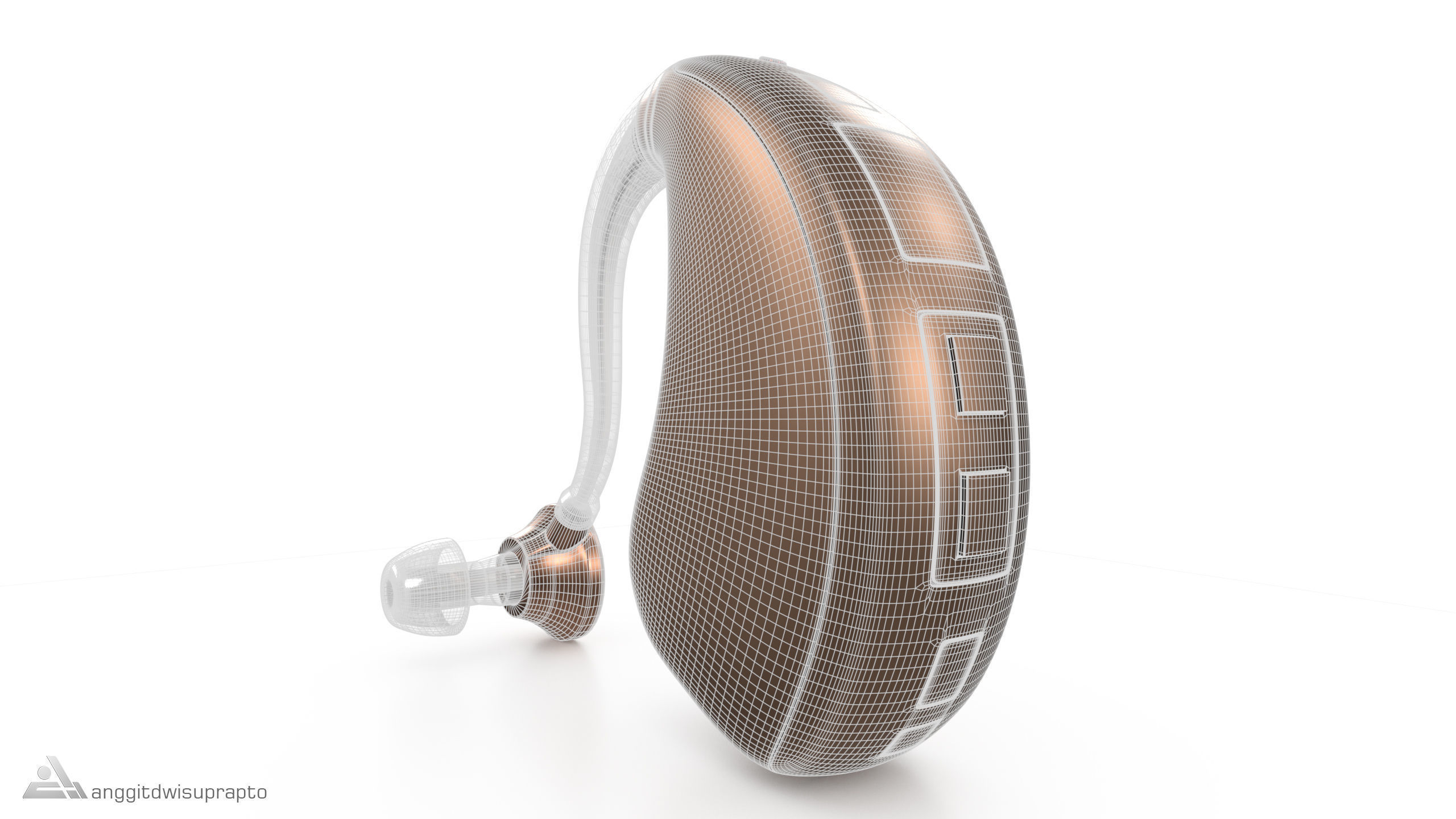 Hearing Aid 3D model_2